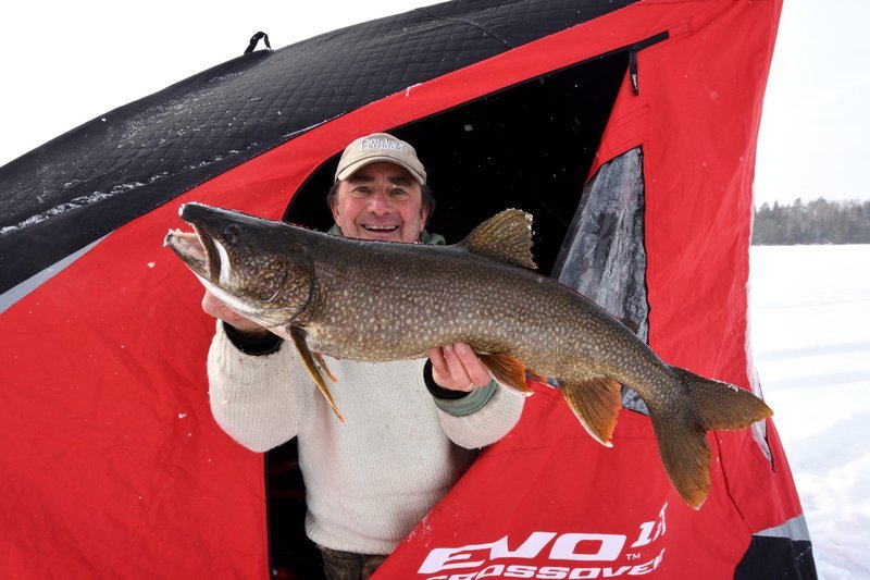 Image: Gliding onto the Ice: Canada's Thrilling Winter Ice Fishing Game Experience